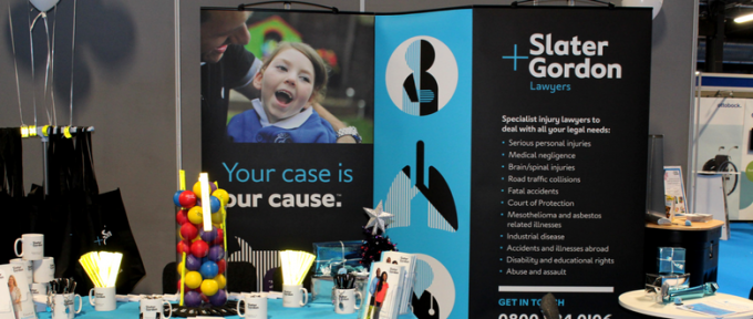 slater and gordon stand at kidz exhibitions
