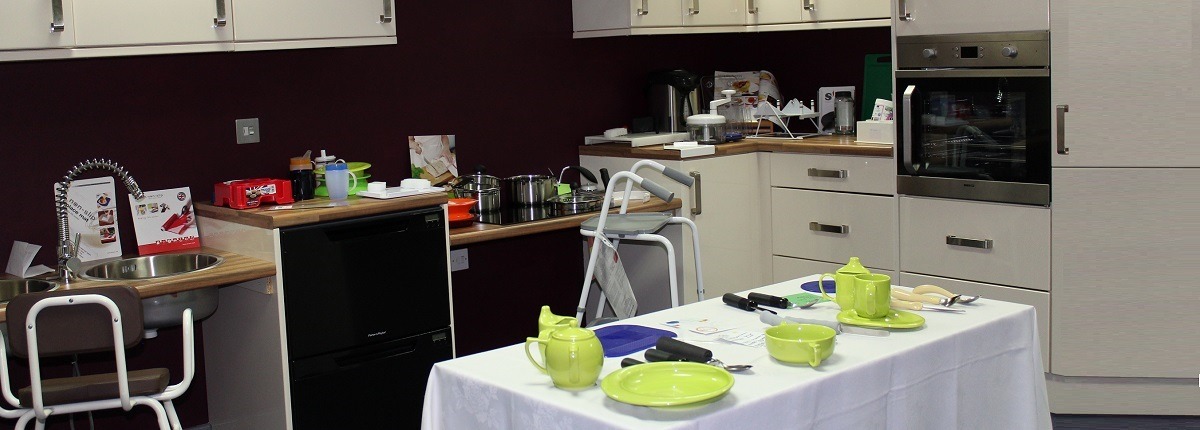 kitchen showroom at disabled living