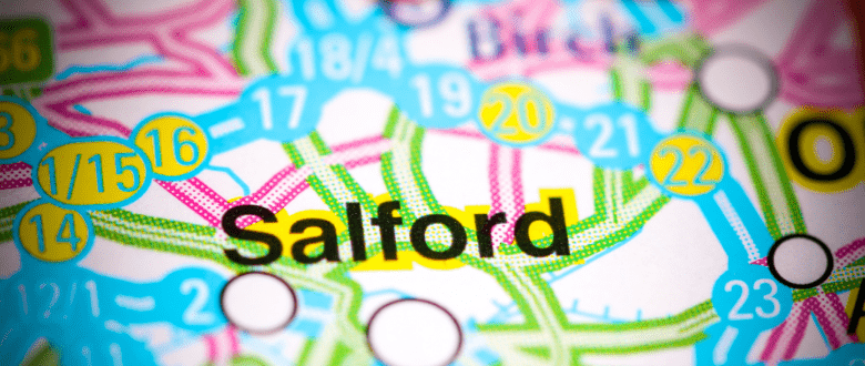 colourful salford map