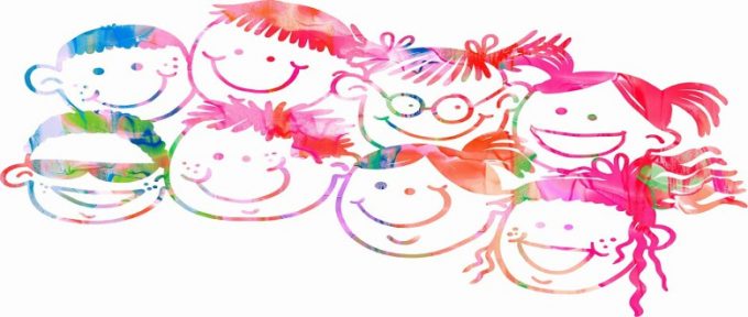 Children smiley faces graphics
