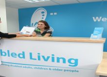 Disabled Living reception with carmel and receptionist