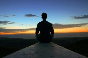 man meditating