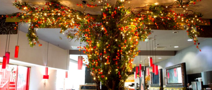 yang sing cathay restaurant interior of tree