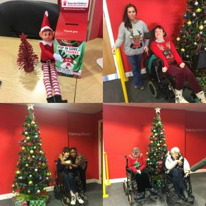 Collage of Christmas Jumper Week at Redbank House