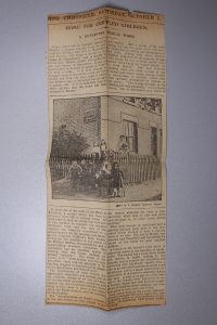 Peacefield newspaper cutting