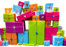 colourful parcels for christmas