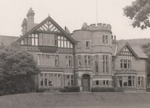 tan y bryn from the outside black and white photo