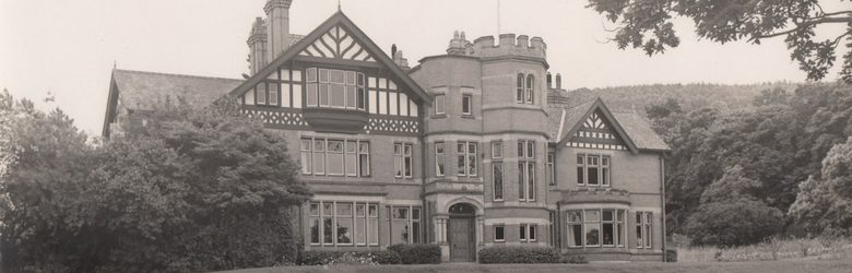 tan y bryn from the outside black and white photo