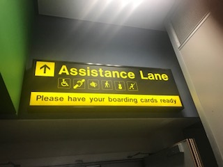 Assistance Lane at Manchester Airport