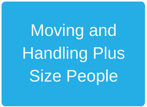 moving and handling plus size people text graphic