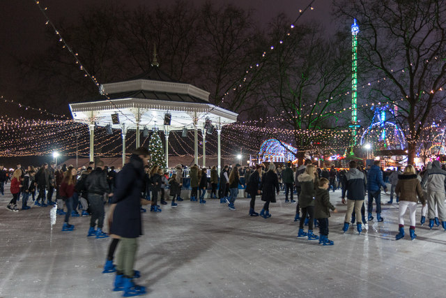 ice skating outdoors