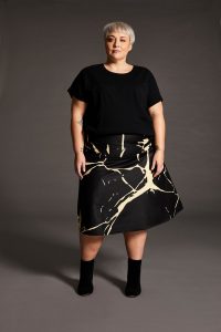 lady modelling kintsugi clothing