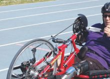 person with limb impairment taking part in sport