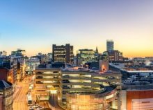 aerial view of Manchester City Centre