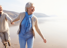 older couple on the beach