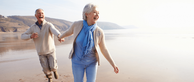 older couple on the beach
