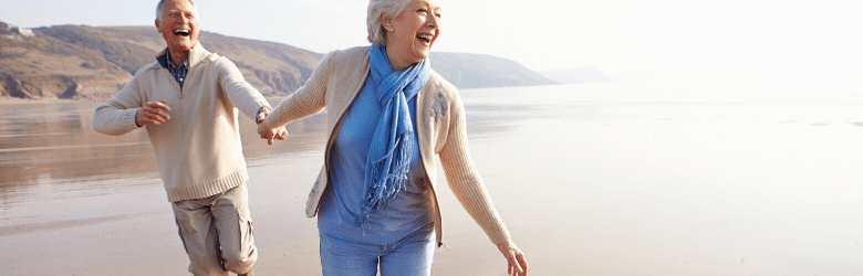 older couple on the beach