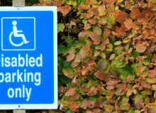 disabled parking only sign