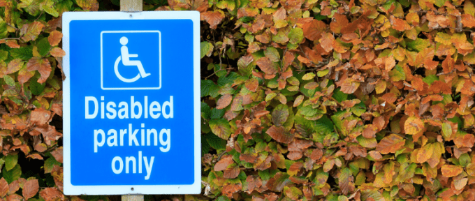 disabled parking only sign
