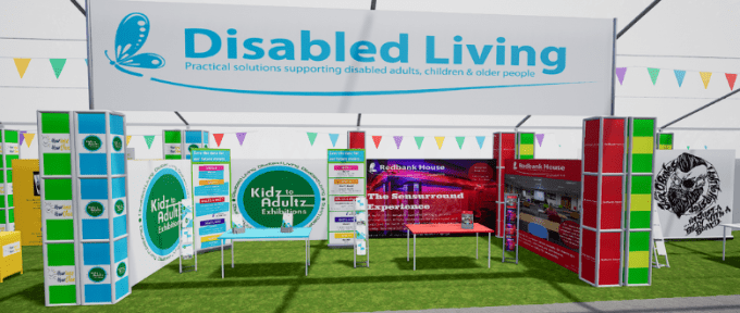 Virtual event site and marquees at the 2020 Disability Awareness Day